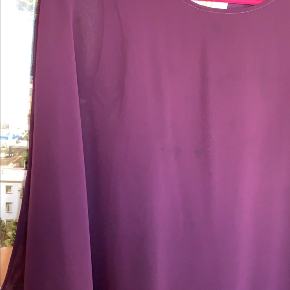💕HP💕Julie Brown Beth chiffon plum sequin dress - Picture 3 of 12